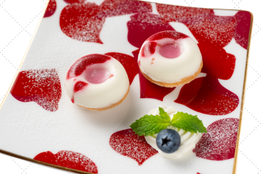 <p>ライチとホワイトチョコのムース</p>
