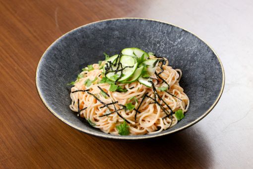 <p>明太子とズッキーニの冷製パスタ</p>